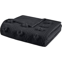 kamila black full queen bedding set   