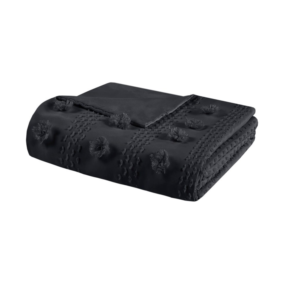 kamila black full queen bedding set   