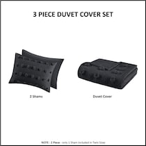 kamila black full queen bedding set   