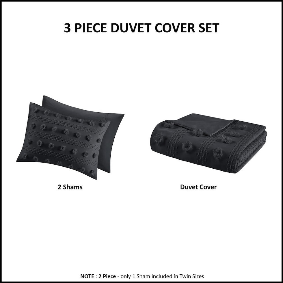 kamila black full queen bedding set   