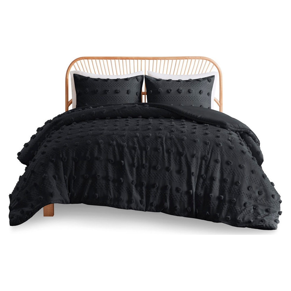 kamila black twin twin xl bedding set   