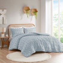 kamila blue full queen bedding set   