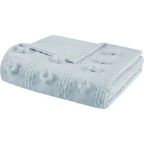 kamila blue full queen bedding set   