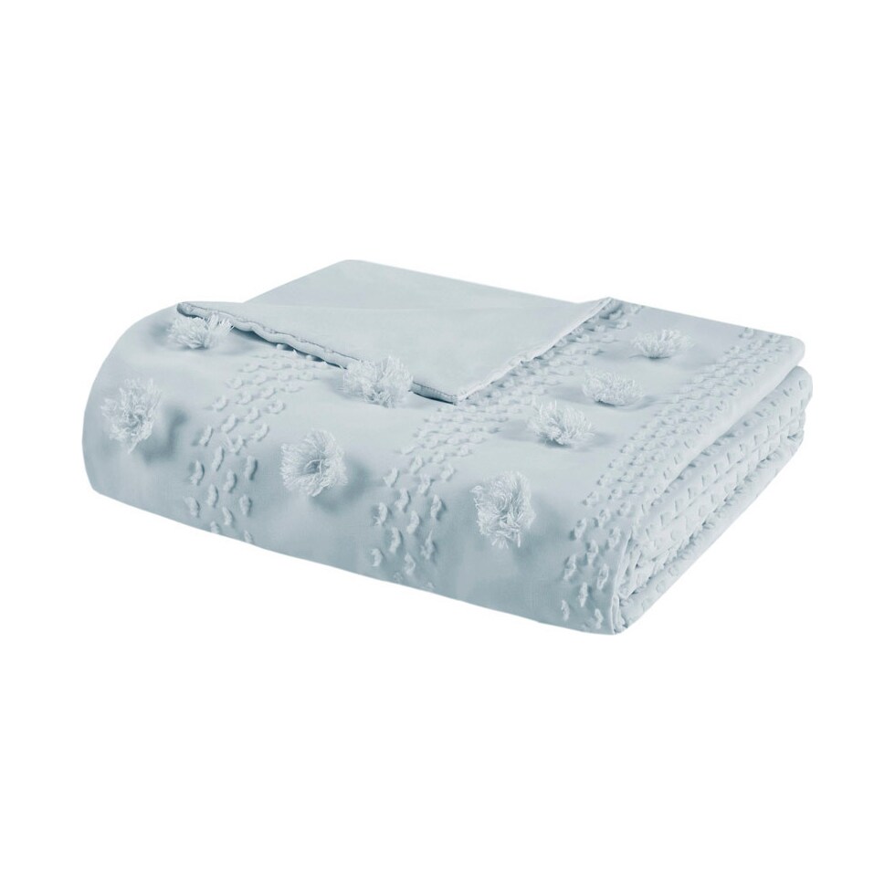 kamila blue full queen bedding set   