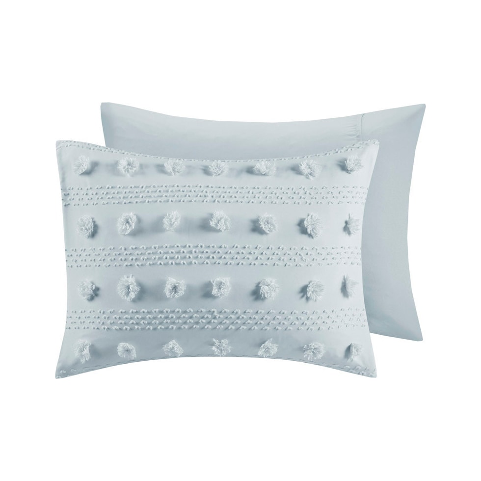 kamila blue full queen bedding set   