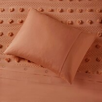 kamila orange full queen bedding set   