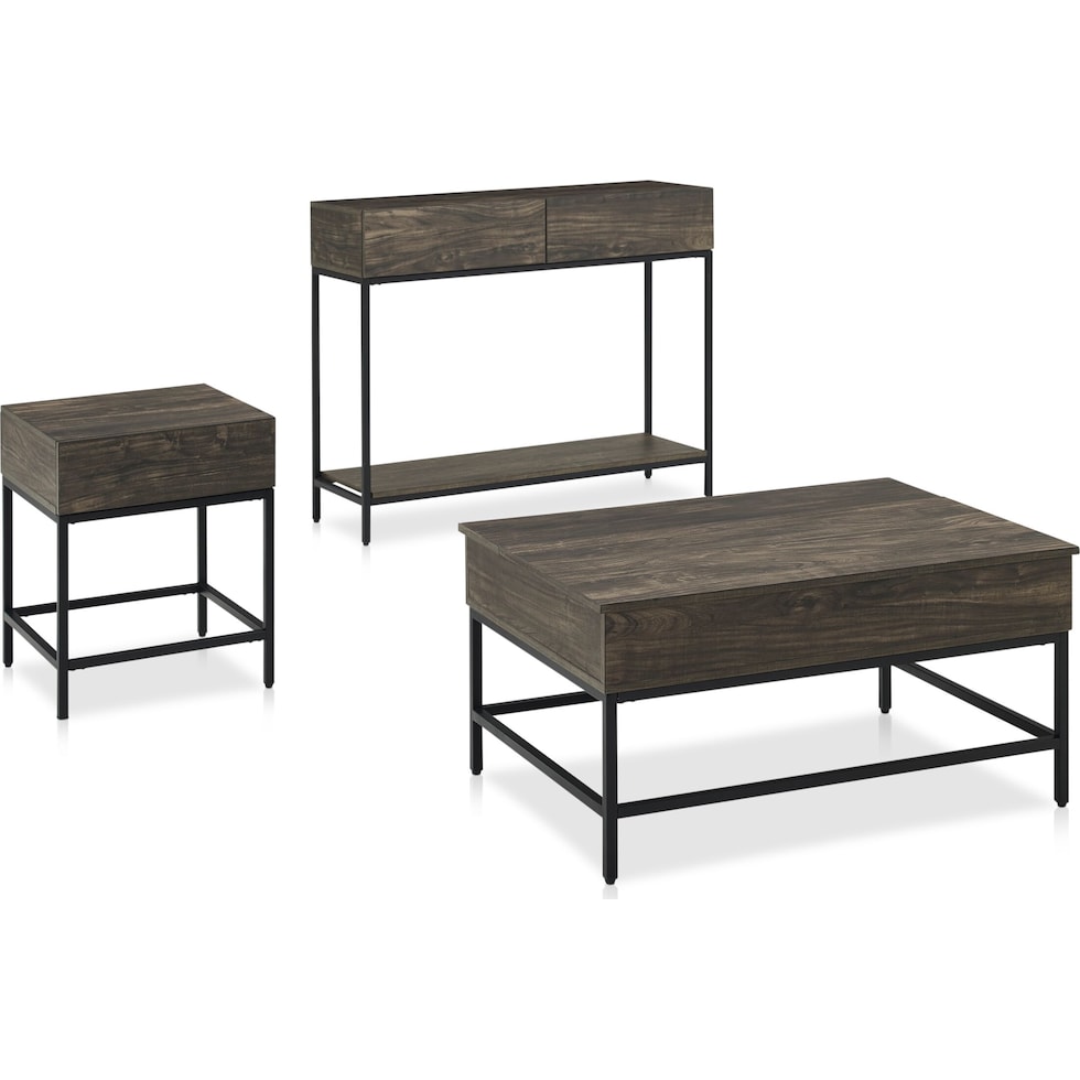 kaplan dark brown  pack tables   