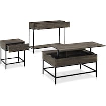 kaplan dark brown  pack tables   