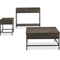 kaplan dark brown  pack tables   