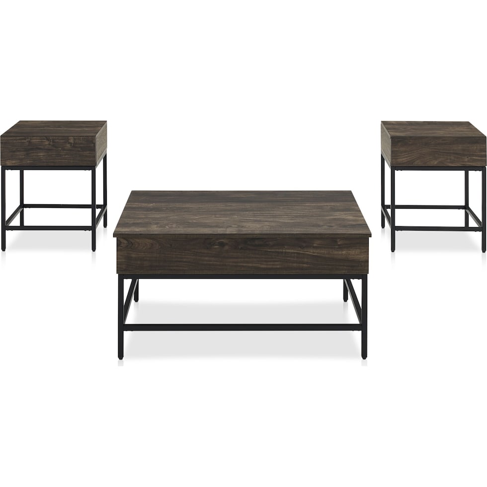 kaplan dark brown  pack tables   