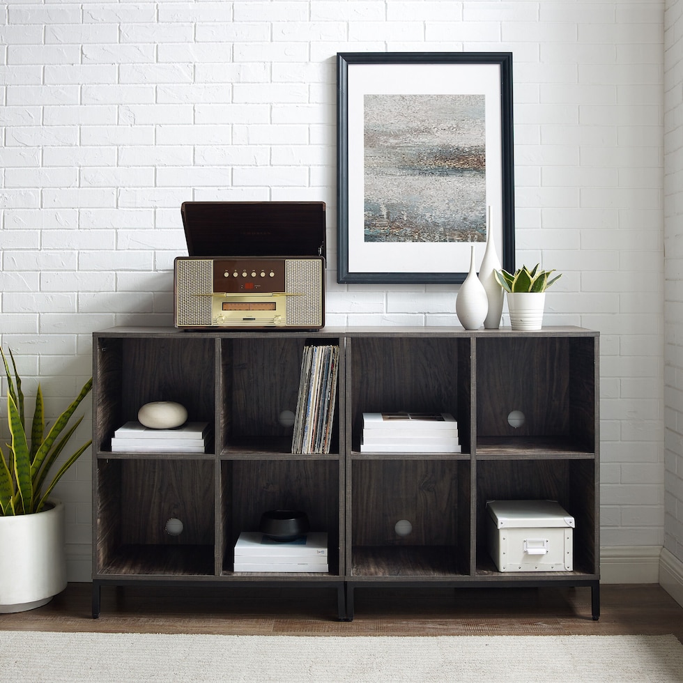 kaplan dark brown bookcase   