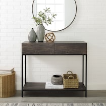 kaplan dark brown console table   