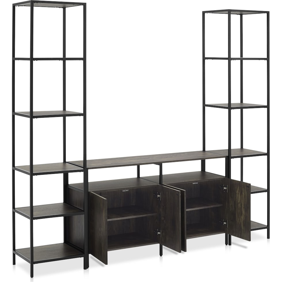 kaplan dark brown console table   