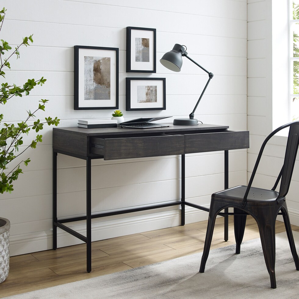 kaplan dark brown desk   