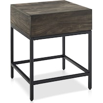 kaplan dark brown end table   