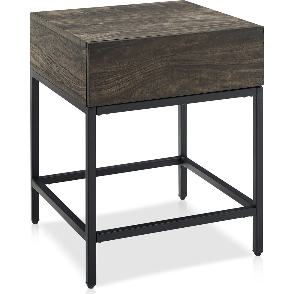 kaplan dark brown end table   
