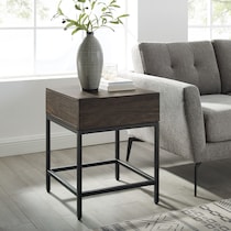 kaplan dark brown end table   