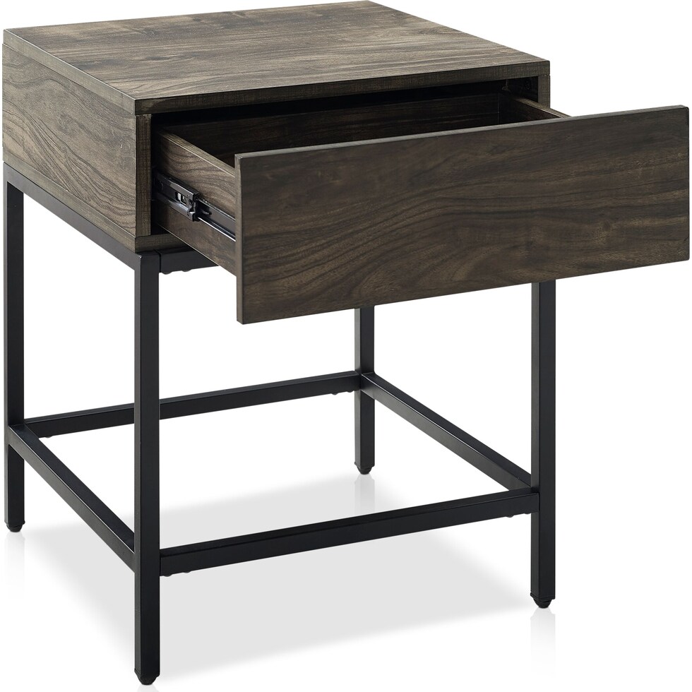 kaplan dark brown end table   