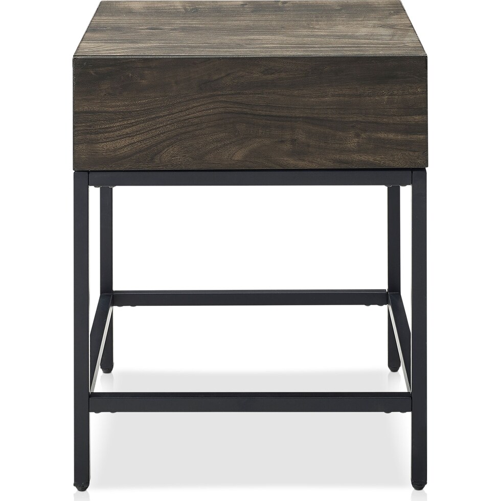 kaplan dark brown end table   