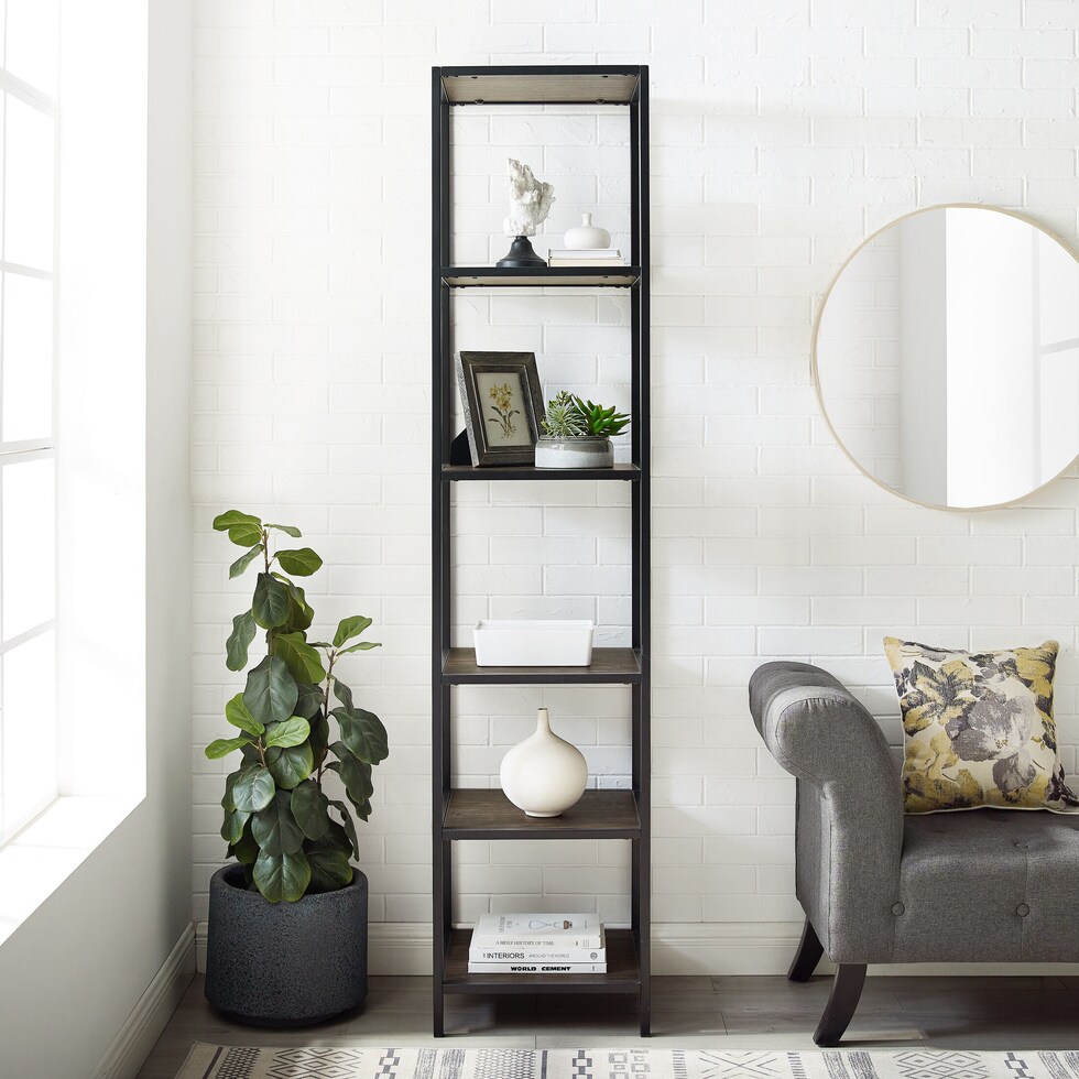 kaplan dark brown etagere   