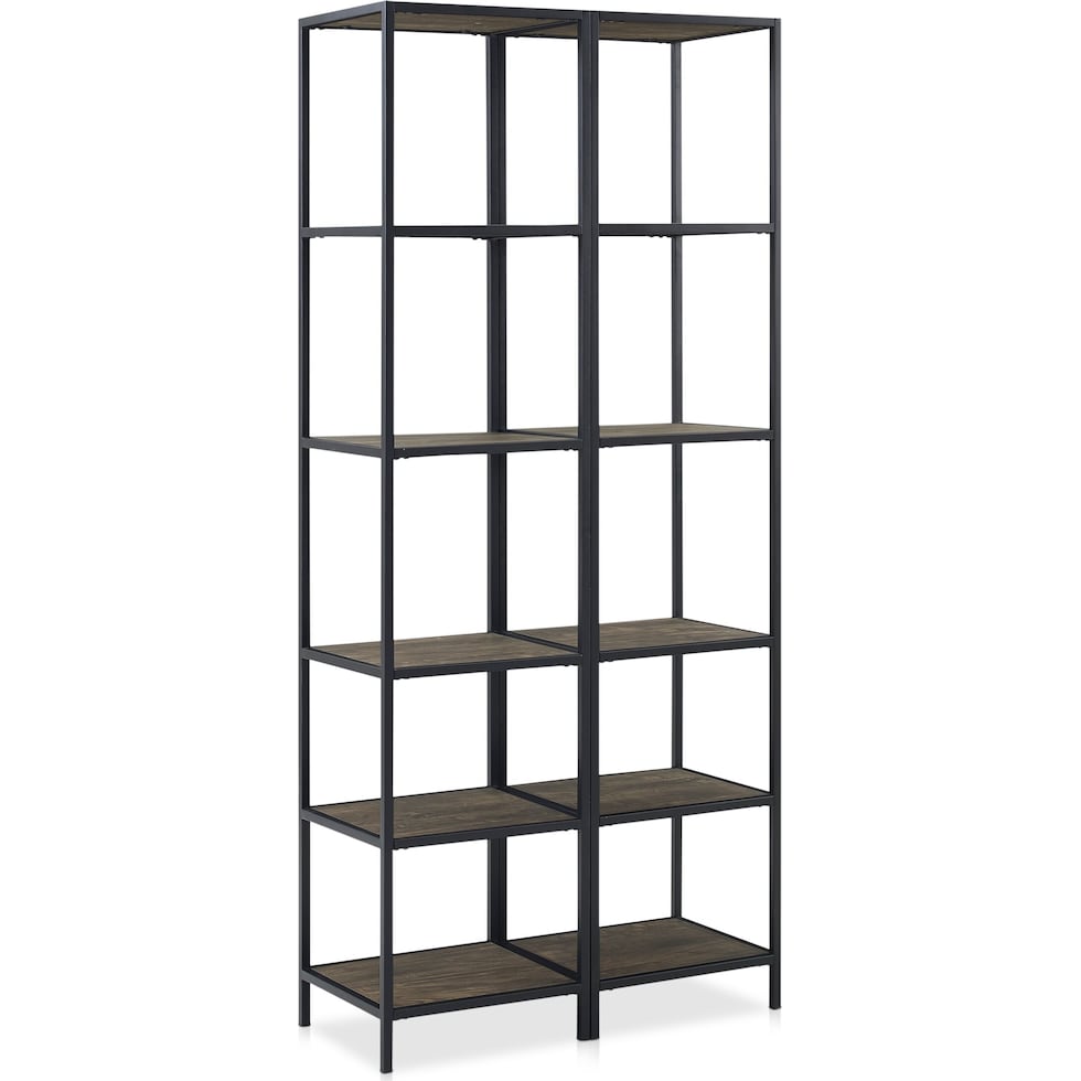 kaplan dark brown etagere   