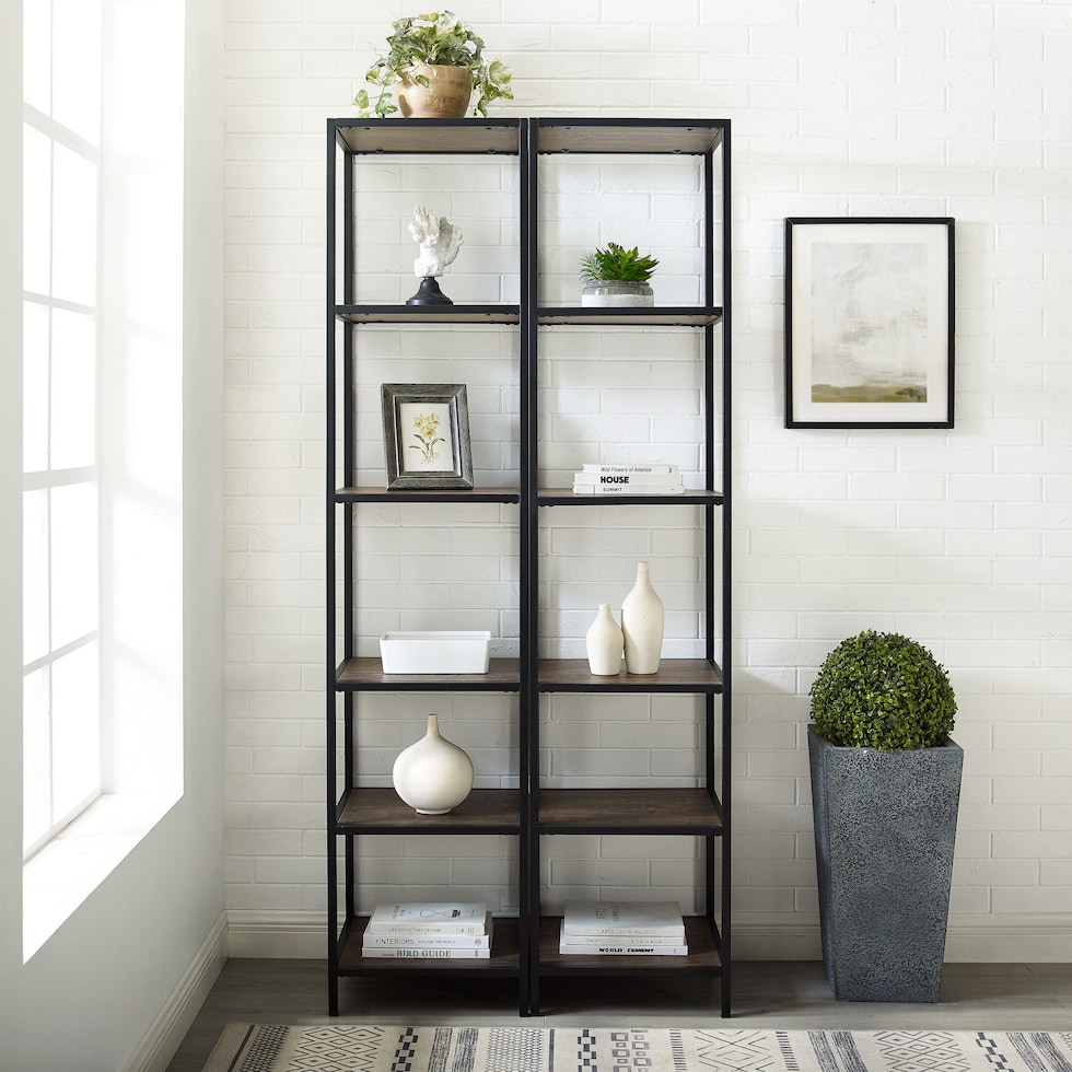 kaplan dark brown etagere   