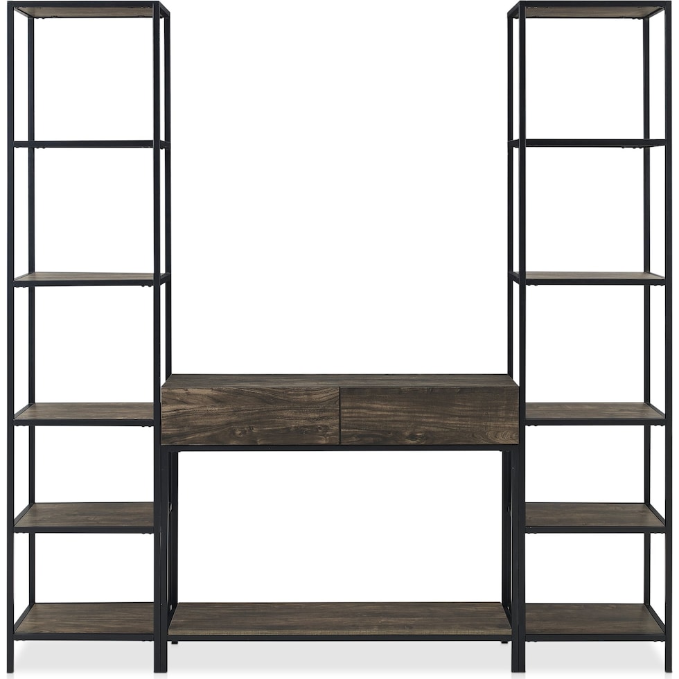 kaplan dark brown etagere   