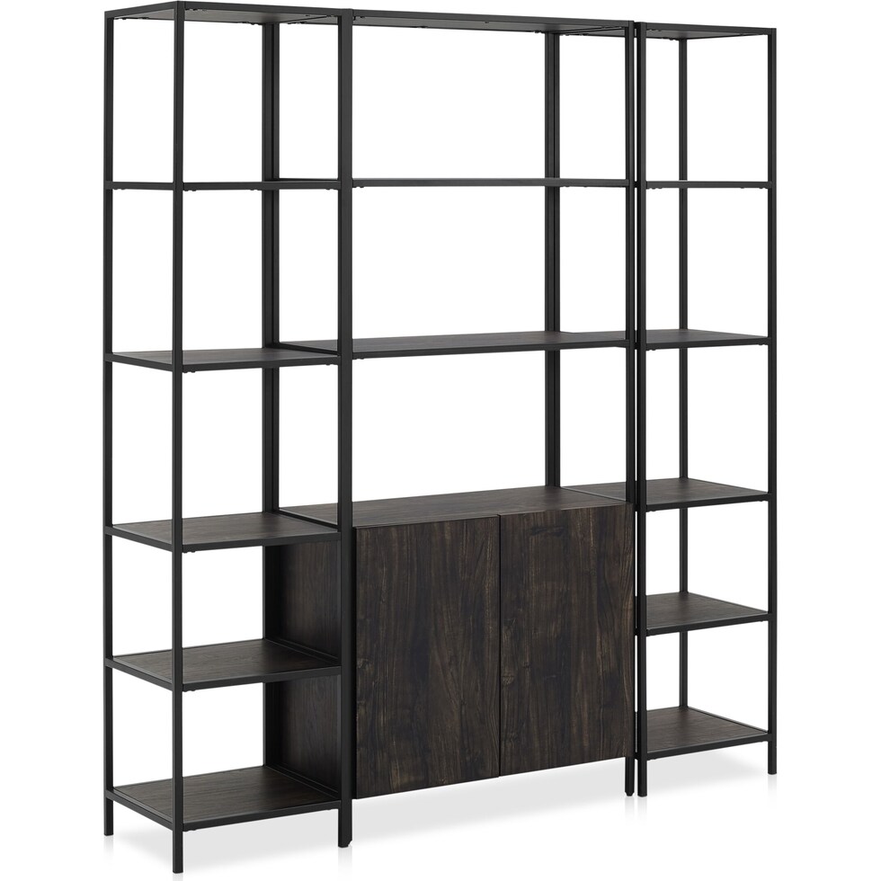 kaplan dark brown etagere   
