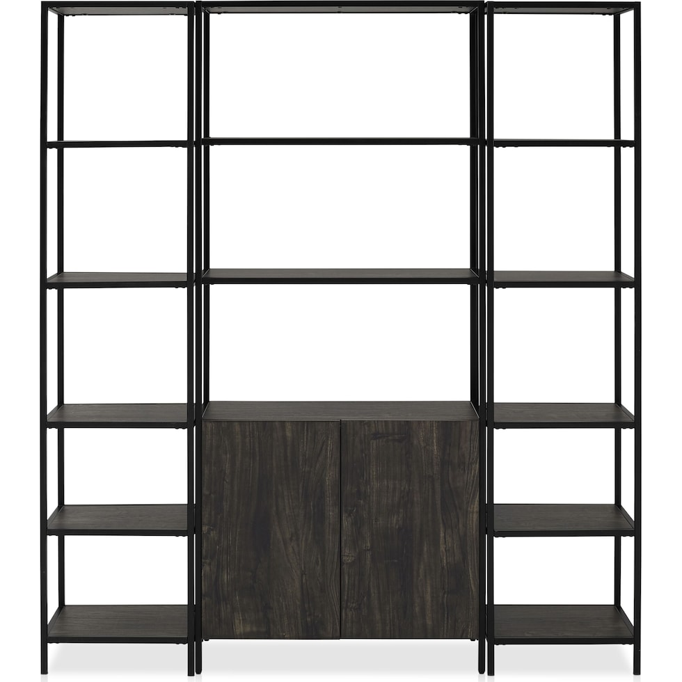 kaplan dark brown etagere   
