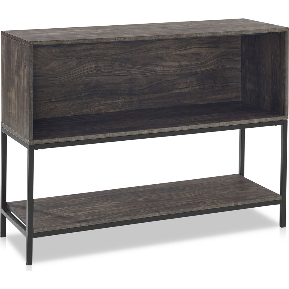 kaplan dark brown storage console   