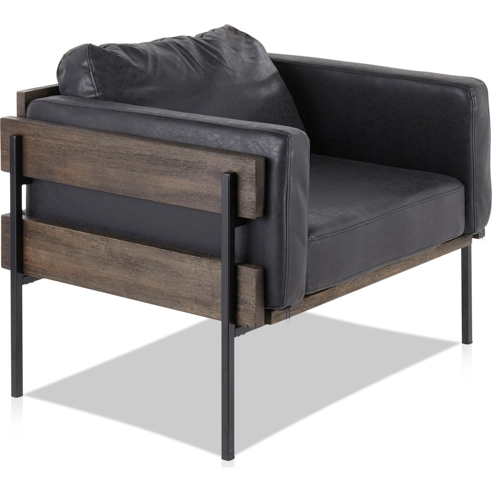 kari black accent chair   