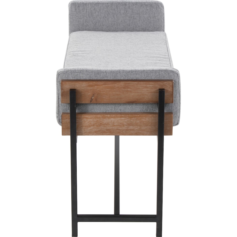 kari light gray brown bench   