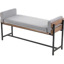 kari light gray brown bench   
