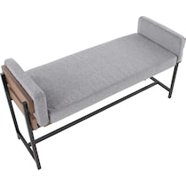kari light gray brown bench   