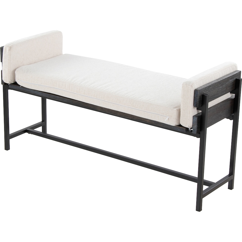 kari white gray bench   