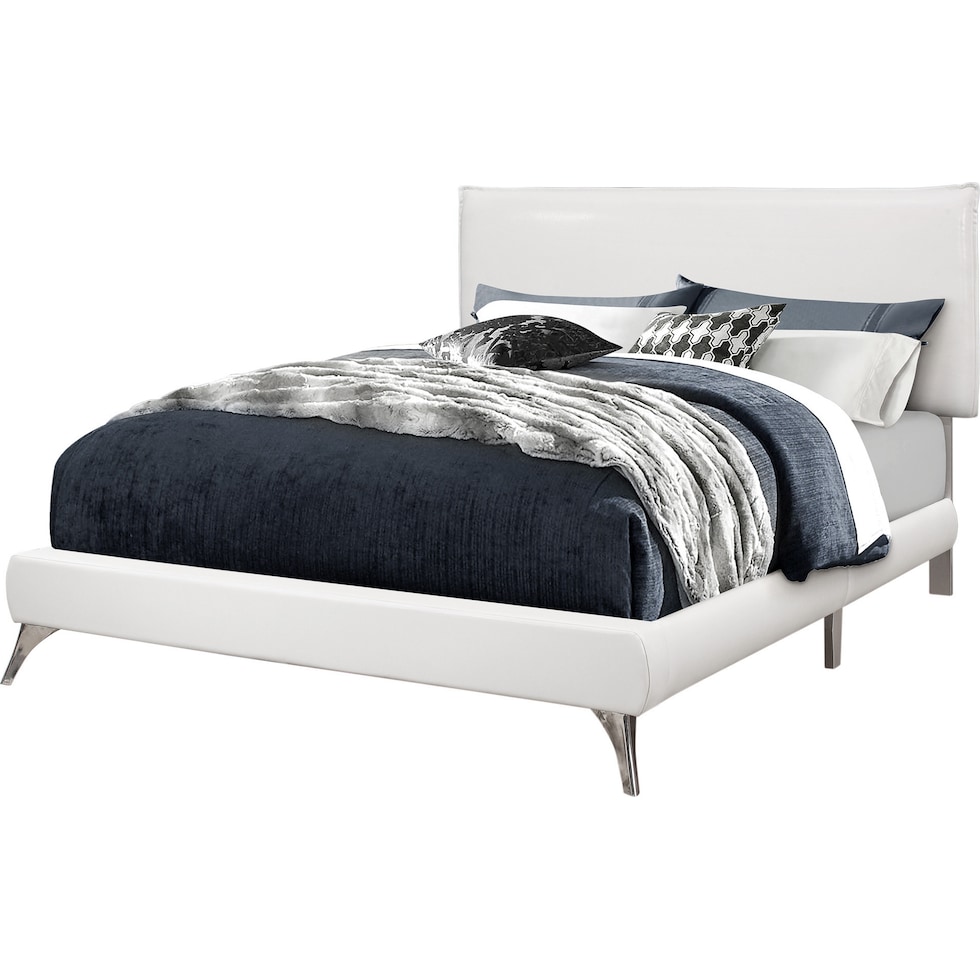 kasey white queen bed   