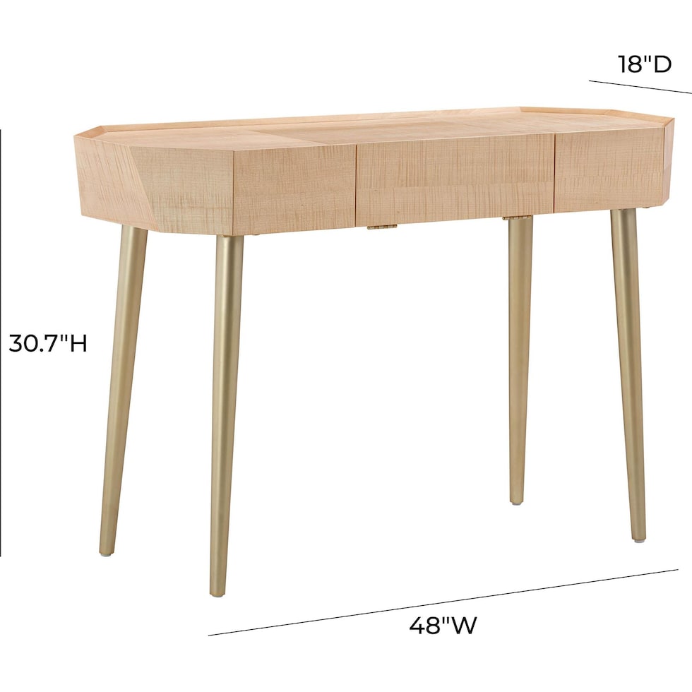 kasha light brown desk   