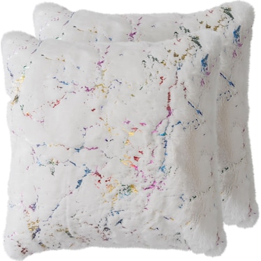 Kashi 2-Pack 20" x 20" Accent Pillows - White/Multicolor