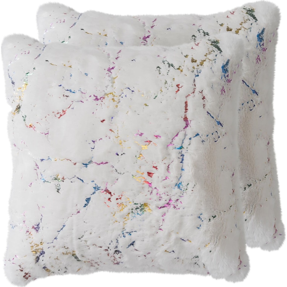 kashi white multicolor  pc accent pillows   