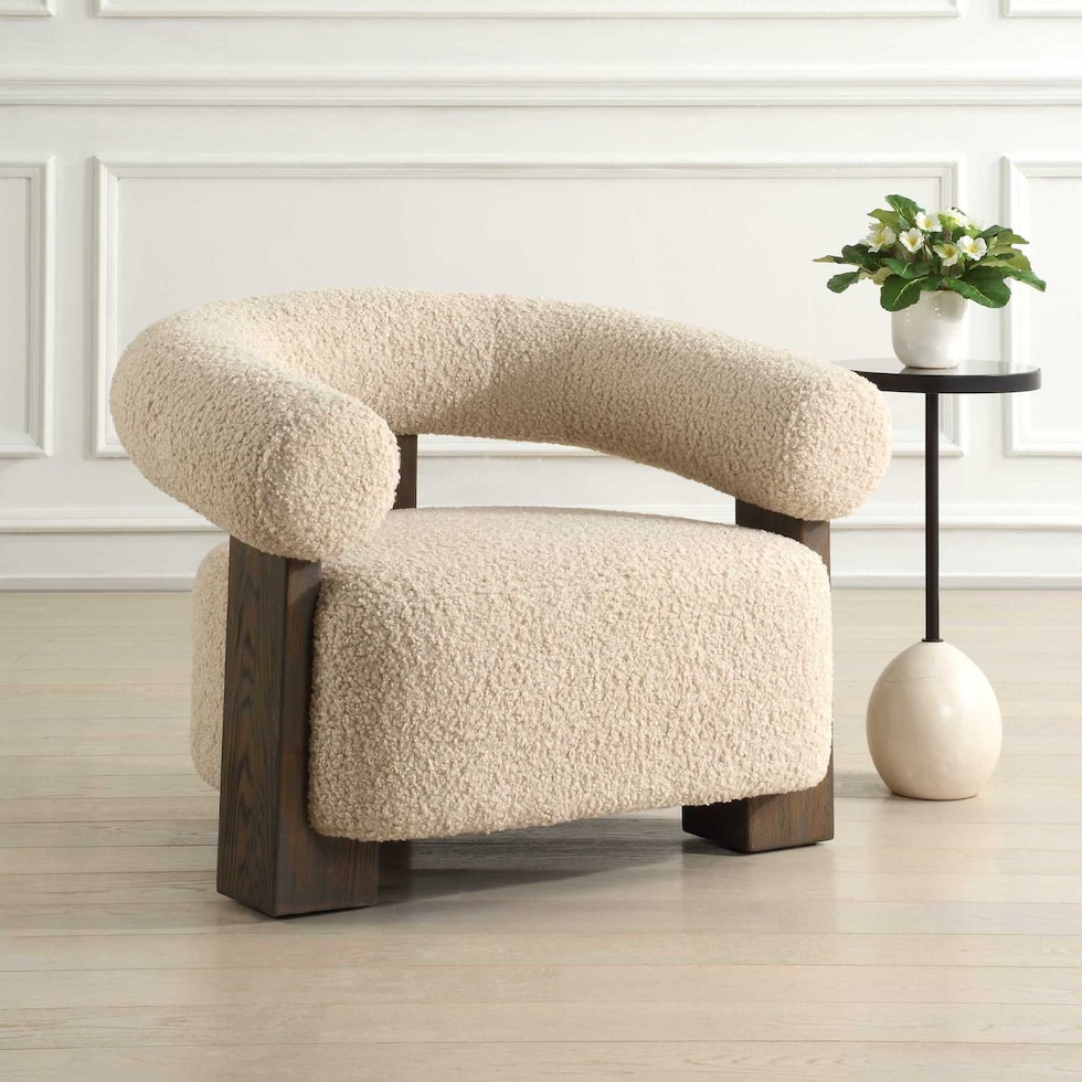 kate white accent chair   