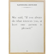 katherine hepburn white wall art   