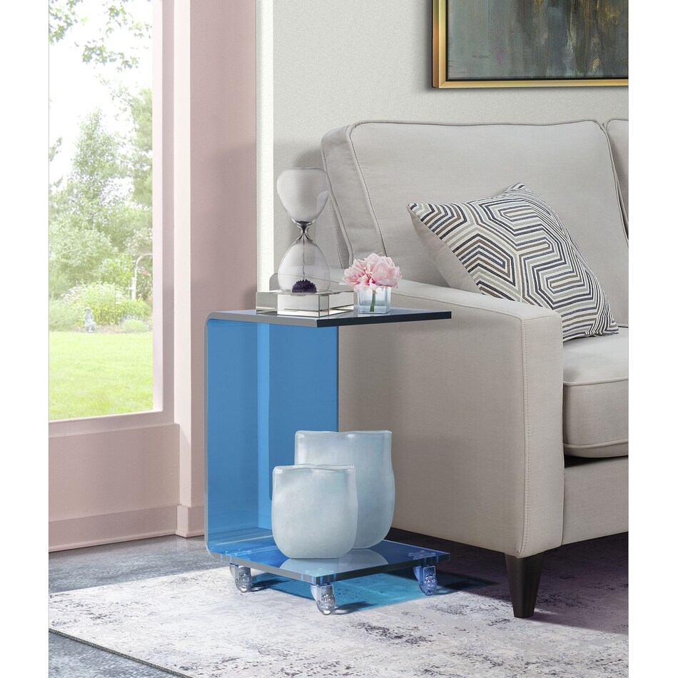 katie blue side table   