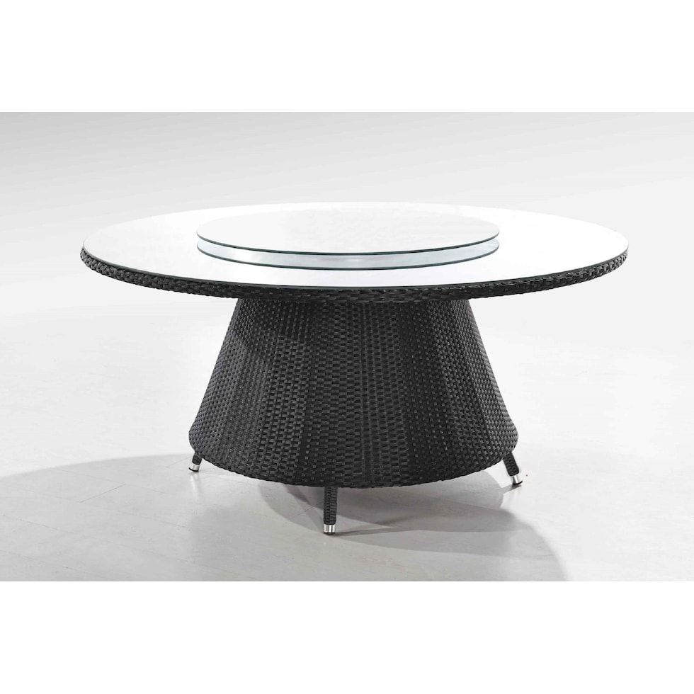 kauai black blue outdoor dinette   