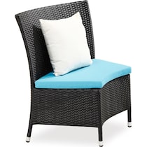 kauai black blue outdoor dinette   