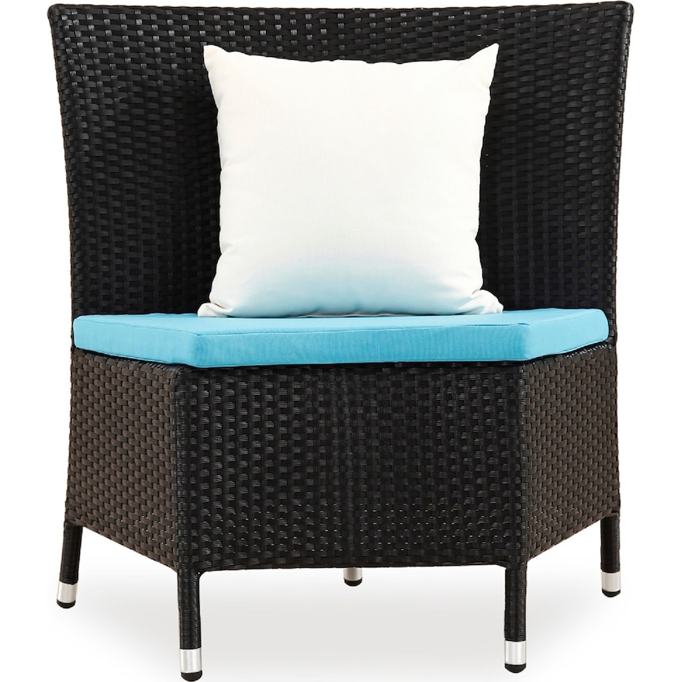 kauai black blue outdoor dinette   
