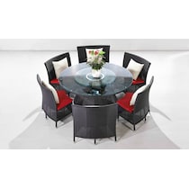 kauai black outdoor dinette   