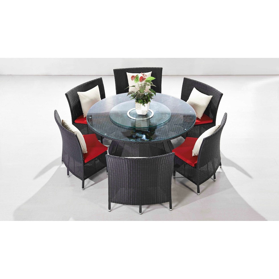 kauai black outdoor dinette   
