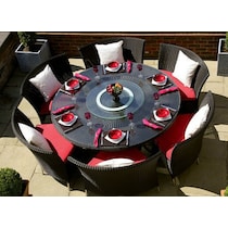 kauai black outdoor dinette   