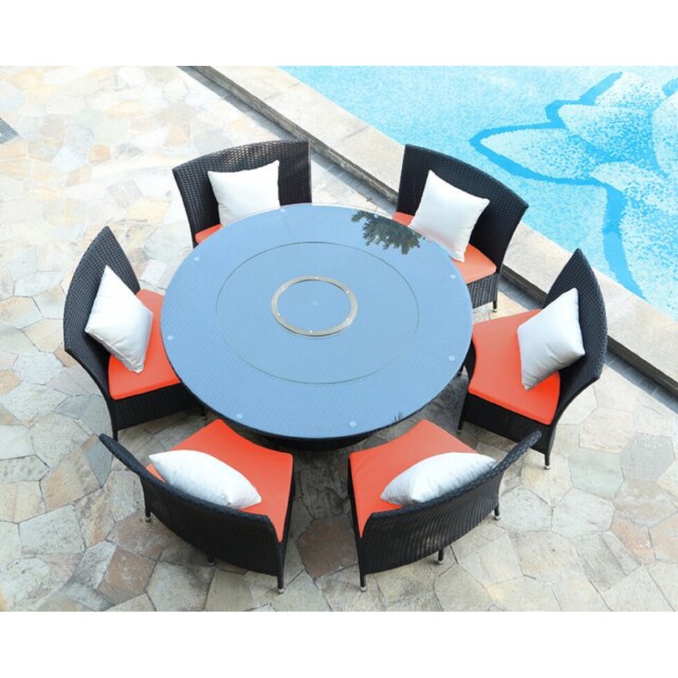 kauai black outdoor dinette   