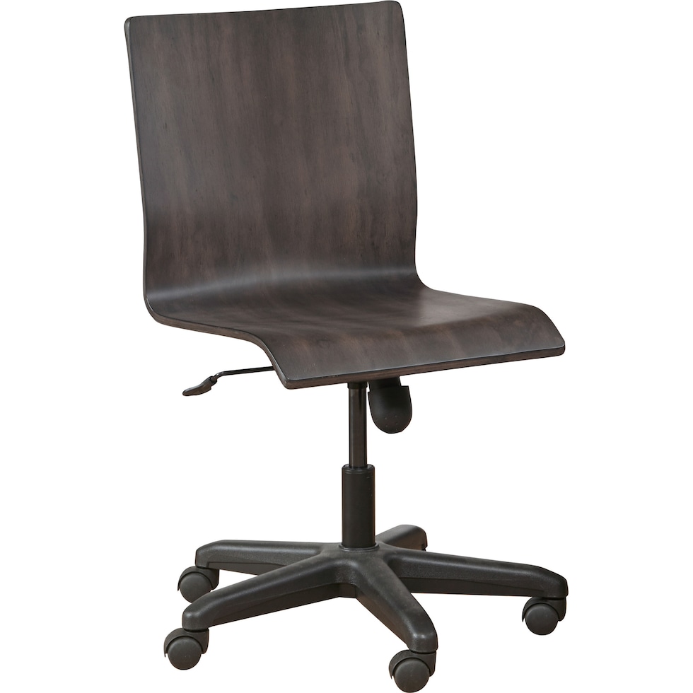 kayce dark brown desk chair   